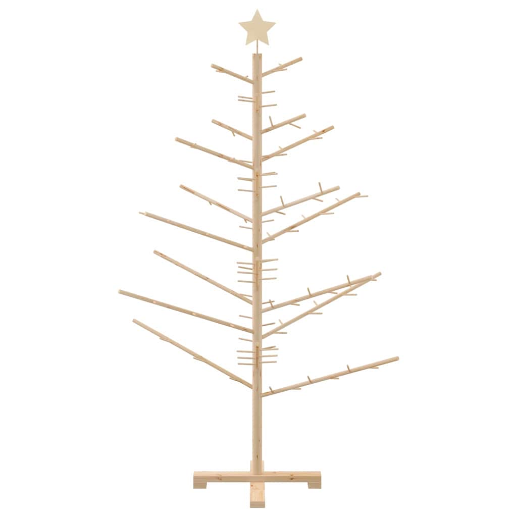 vidaXL Holz Weihnachtsbaum mit Ständer Natur 150 cm Massivholz Kiefer