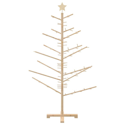 vidaXL Holz Weihnachtsbaum mit Ständer Natur 150 cm Massivholz Kiefer