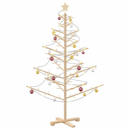 vidaXL Holz Weihnachtsbaum mit Ständer Natur 150 cm Massivholz Kiefer