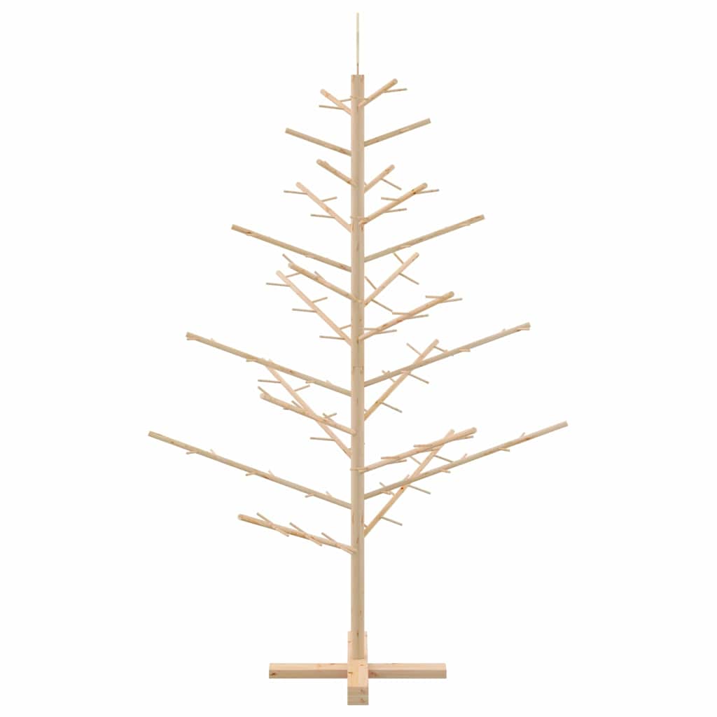 vidaXL Holz Weihnachtsbaum mit Ständer Natur 150 cm Massivholz Kiefer