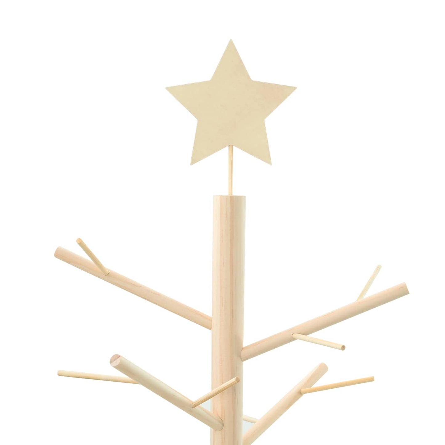 vidaXL Holz Weihnachtsbaum mit Ständer Natur 180 cm Massivholz Kiefer