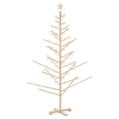 vidaXL Holz Weihnachtsbaum mit Ständer Natur 180 cm Massivholz Kiefer