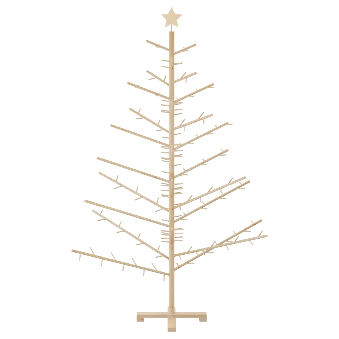 vidaXL Holz Weihnachtsbaum mit Ständer Natur 180 cm Massivholz Kiefer