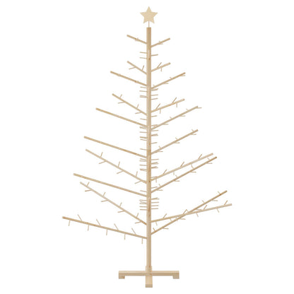 vidaXL Holz Weihnachtsbaum mit Ständer Natur 180 cm Massivholz Kiefer
