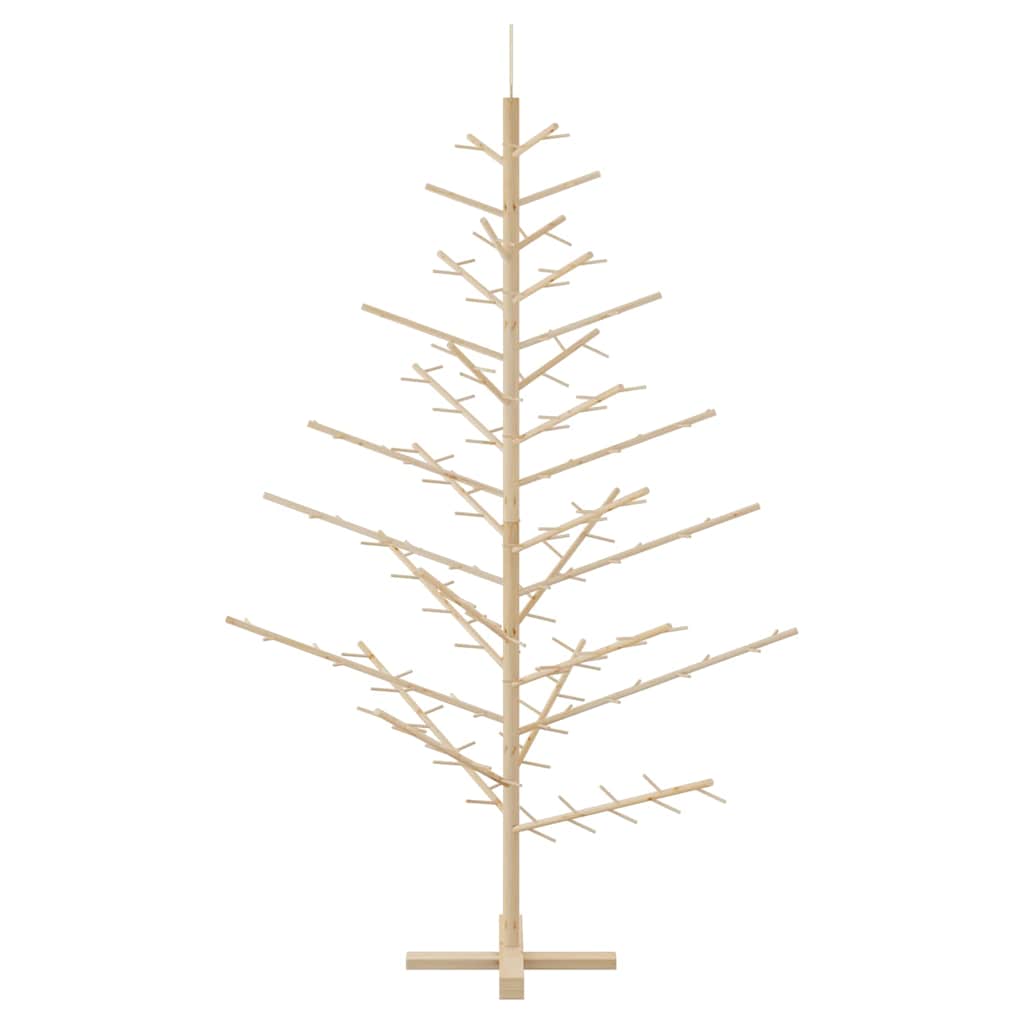 vidaXL Holz Weihnachtsbaum mit Ständer Natur 180 cm Massivholz Kiefer