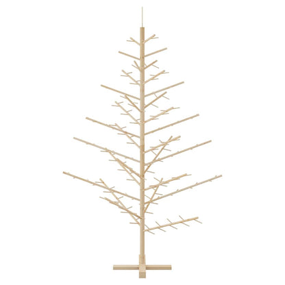 vidaXL Holz Weihnachtsbaum mit Ständer Natur 180 cm Massivholz Kiefer