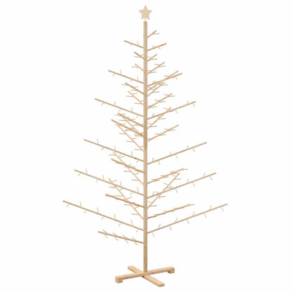 vidaXL Holz Weihnachtsbaum mit Ständer Natur 210 cm Massivholz Kiefer