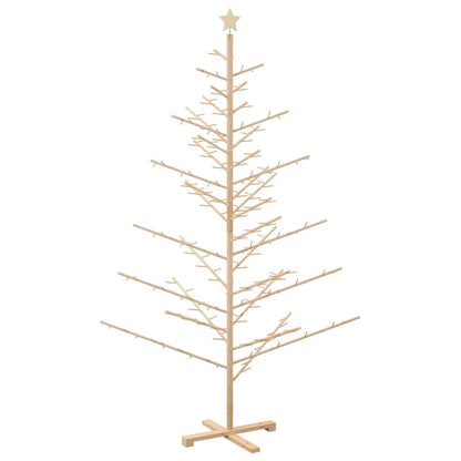 vidaXL Holz Weihnachtsbaum mit Ständer Natur 210 cm Massivholz Kiefer