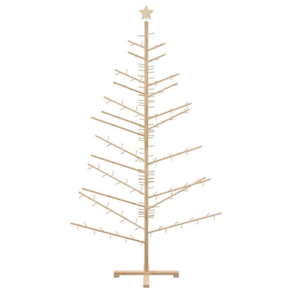 vidaXL Holz Weihnachtsbaum mit Ständer Natur 210 cm Massivholz Kiefer