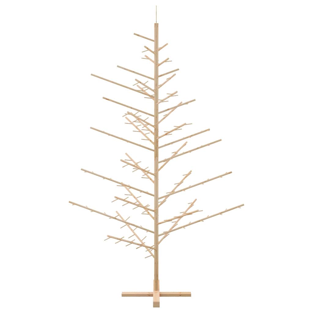 vidaXL Holz Weihnachtsbaum mit Ständer Natur 210 cm Massivholz Kiefer