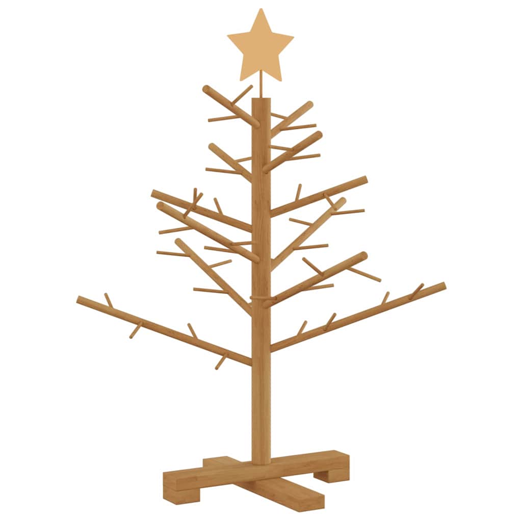 vidaXL Holz Weihnachtsbaum mit Ständer Braun 75 cm Massivholz Kiefer