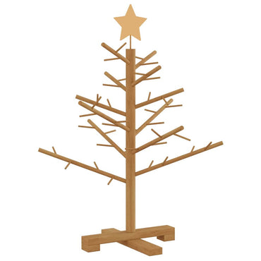 vidaXL Holz Weihnachtsbaum mit Ständer Braun 75 cm Massivholz Kiefer