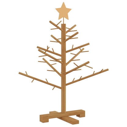 vidaXL Holz Weihnachtsbaum mit Ständer Braun 75 cm Massivholz Kiefer