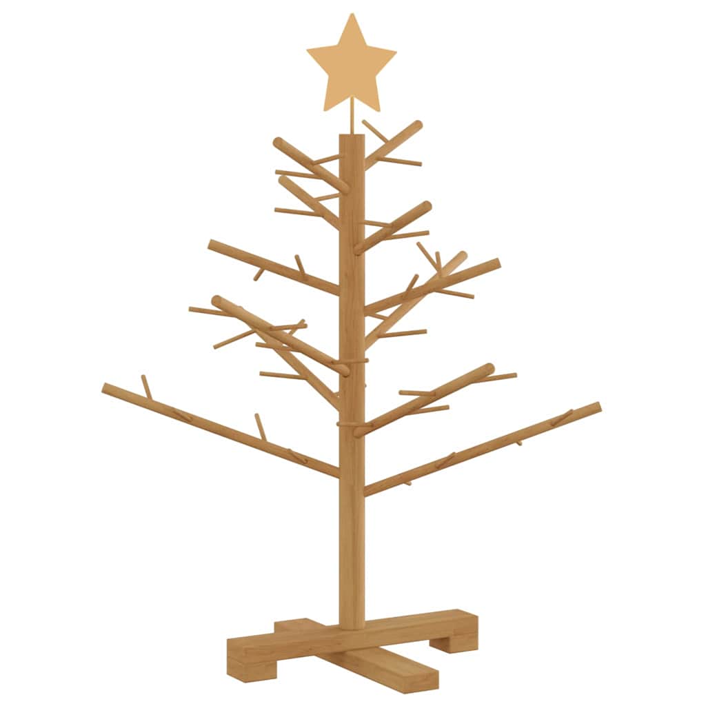 vidaXL Holz Weihnachtsbaum mit Ständer Braun 75 cm Massivholz Kiefer