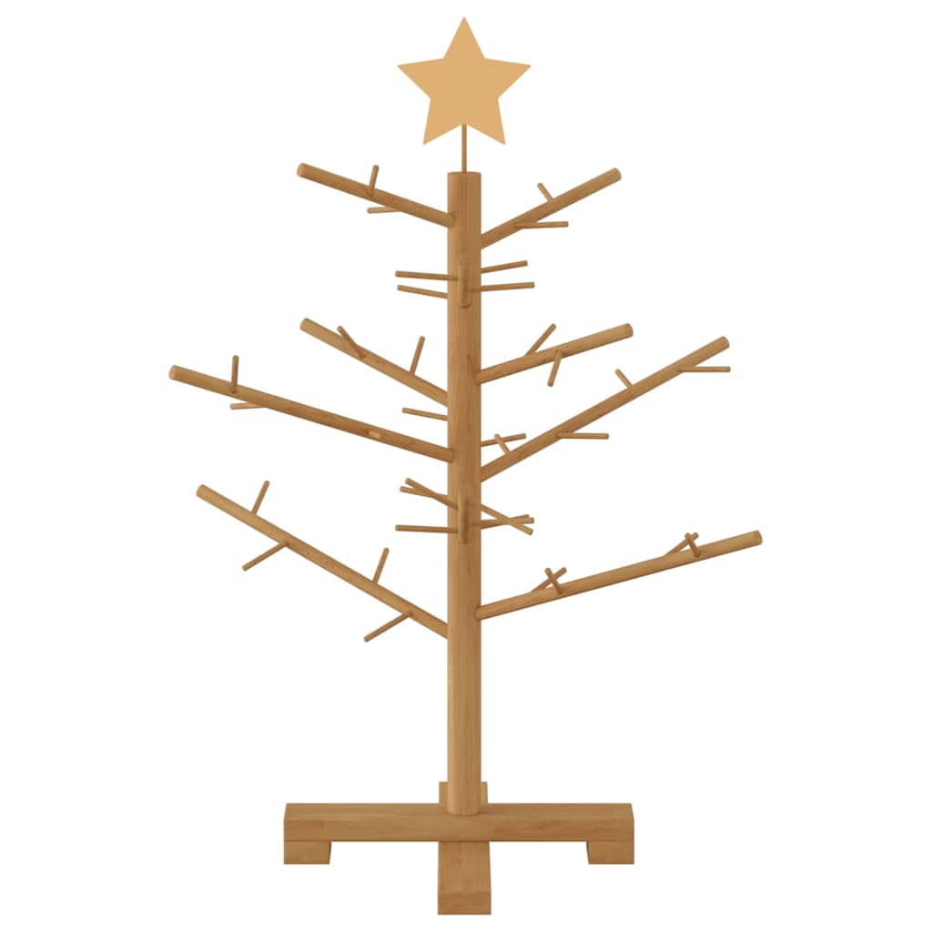 vidaXL Holz Weihnachtsbaum mit Ständer Braun 75 cm Massivholz Kiefer