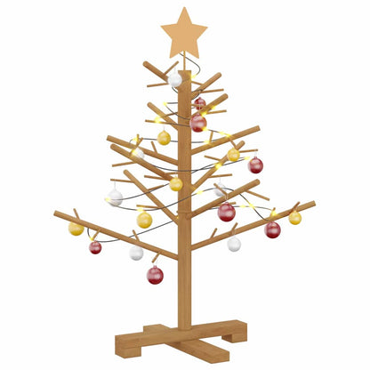 vidaXL Holz Weihnachtsbaum mit Ständer Braun 75 cm Massivholz Kiefer