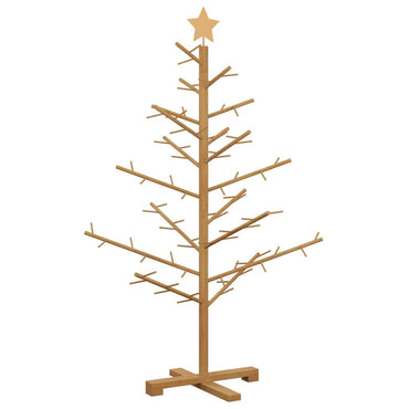 vidaXL Holz Weihnachtsbaum mit Ständer Braun 125 cm Massivholz Kiefer