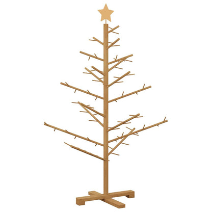 vidaXL Holz Weihnachtsbaum mit Ständer Braun 125 cm Massivholz Kiefer