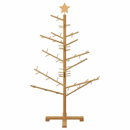 vidaXL Holz Weihnachtsbaum mit Ständer Braun 125 cm Massivholz Kiefer