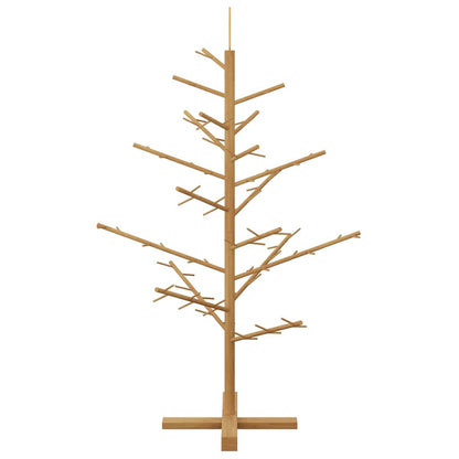 vidaXL Holz Weihnachtsbaum mit Ständer Braun 125 cm Massivholz Kiefer
