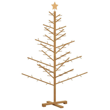 vidaXL Holz Weihnachtsbaum mit Ständer Braun 150 cm Massivholz Kiefer