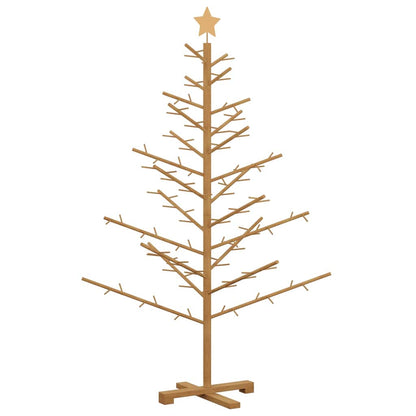 vidaXL Holz Weihnachtsbaum mit Ständer Braun 150 cm Massivholz Kiefer
