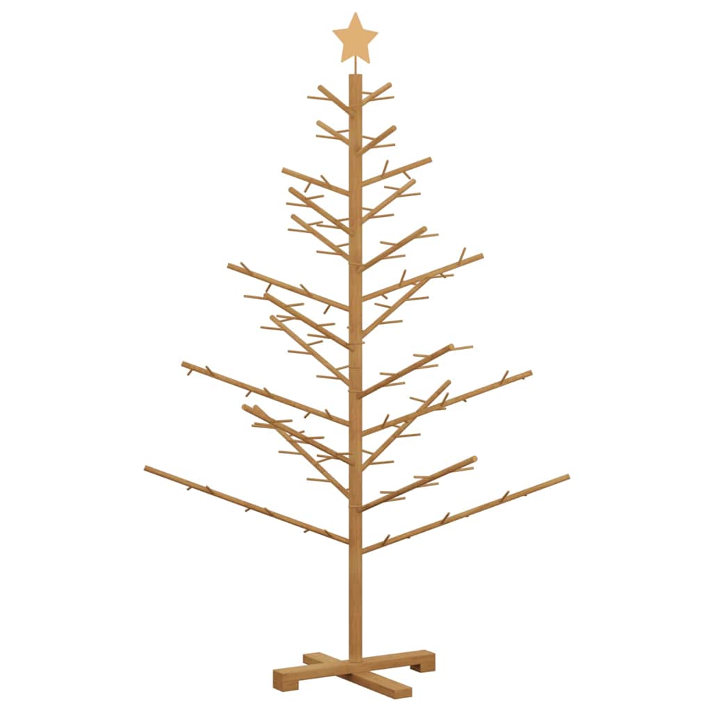 vidaXL Holz Weihnachtsbaum mit Ständer Braun 150 cm Massivholz Kiefer