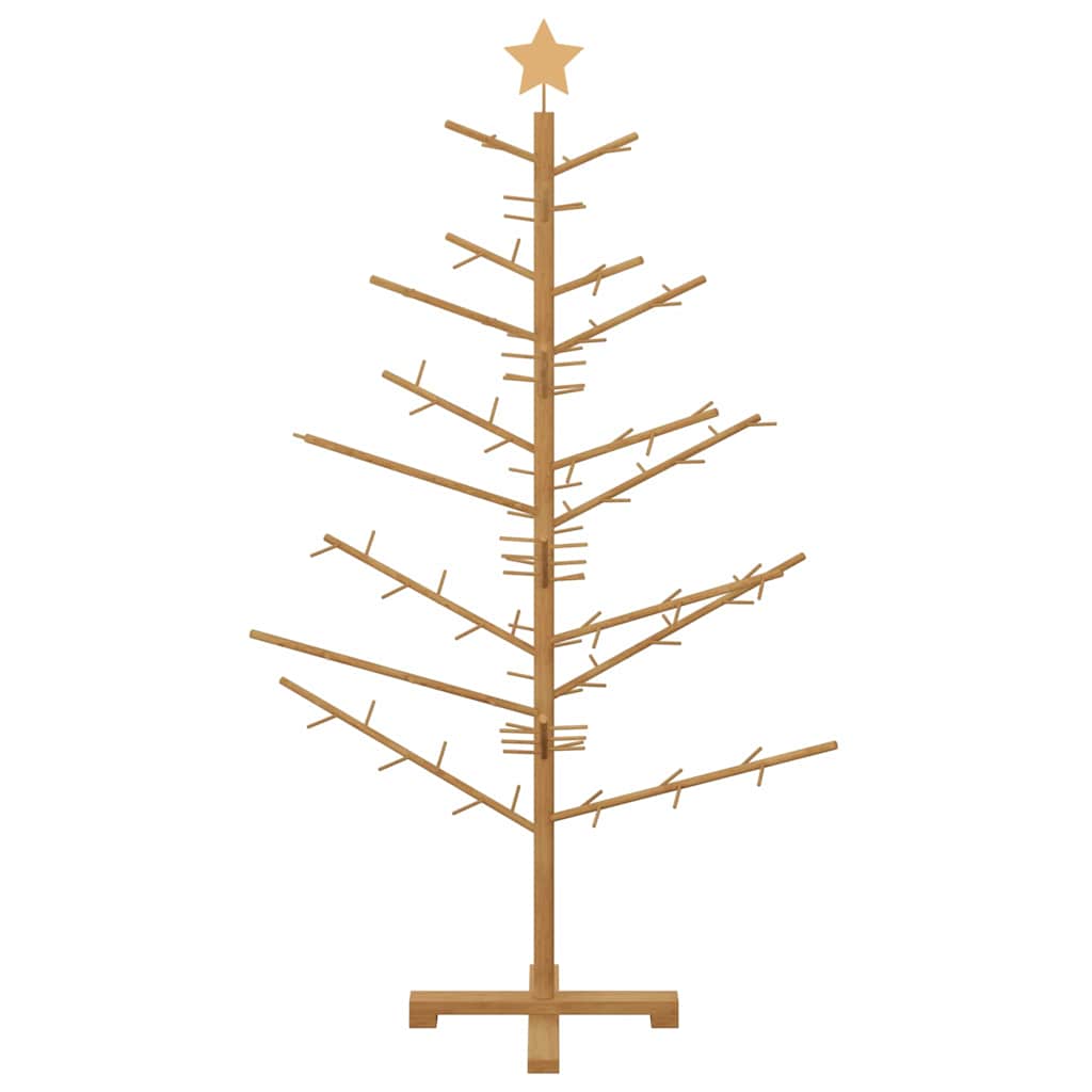 vidaXL Holz Weihnachtsbaum mit Ständer Braun 150 cm Massivholz Kiefer