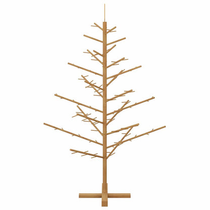 vidaXL Holz Weihnachtsbaum mit Ständer Braun 150 cm Massivholz Kiefer