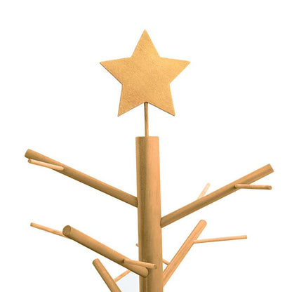 vidaXL Holz Weihnachtsbaum mit Ständer Braun 180 cm Massivholz Kiefer