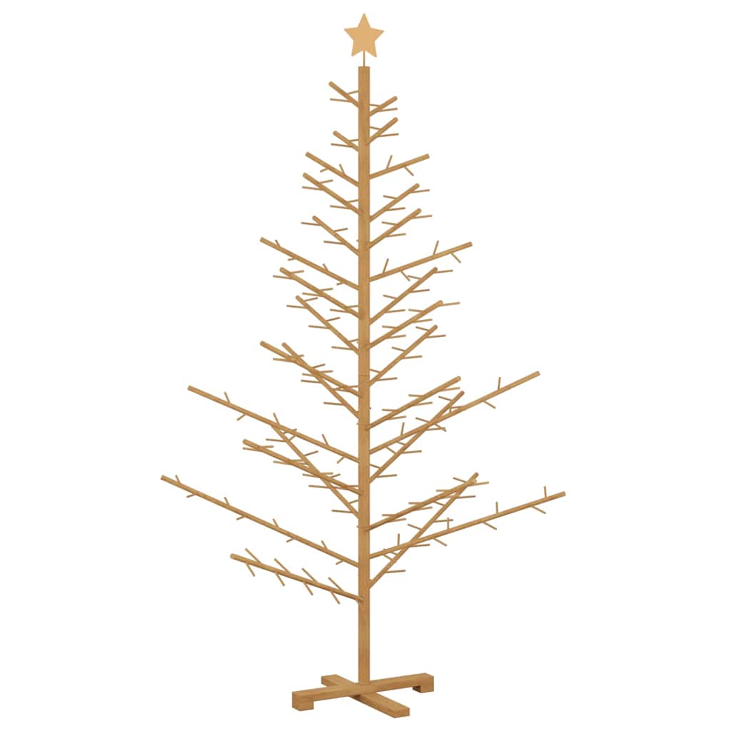 vidaXL Holz Weihnachtsbaum mit Ständer Braun 180 cm Massivholz Kiefer