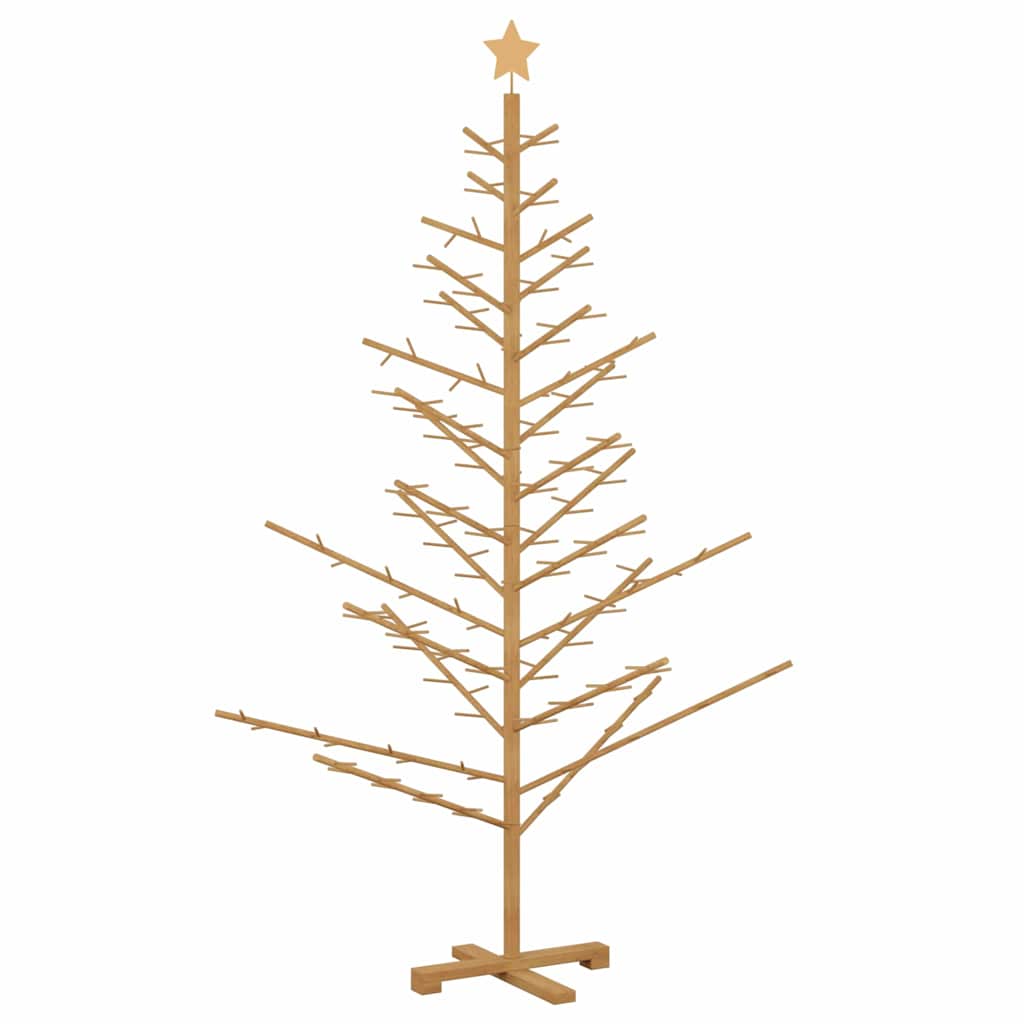 vidaXL Holz Weihnachtsbaum mit Ständer Braun 180 cm Massivholz Kiefer