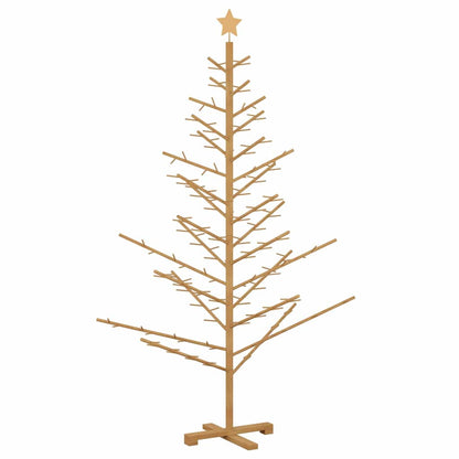 vidaXL Holz Weihnachtsbaum mit Ständer Braun 180 cm Massivholz Kiefer