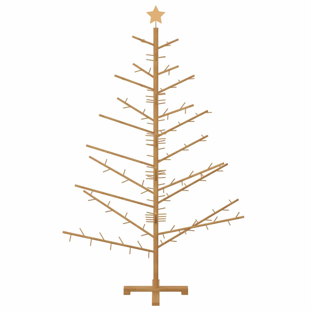 vidaXL Holz Weihnachtsbaum mit Ständer Braun 180 cm Massivholz Kiefer