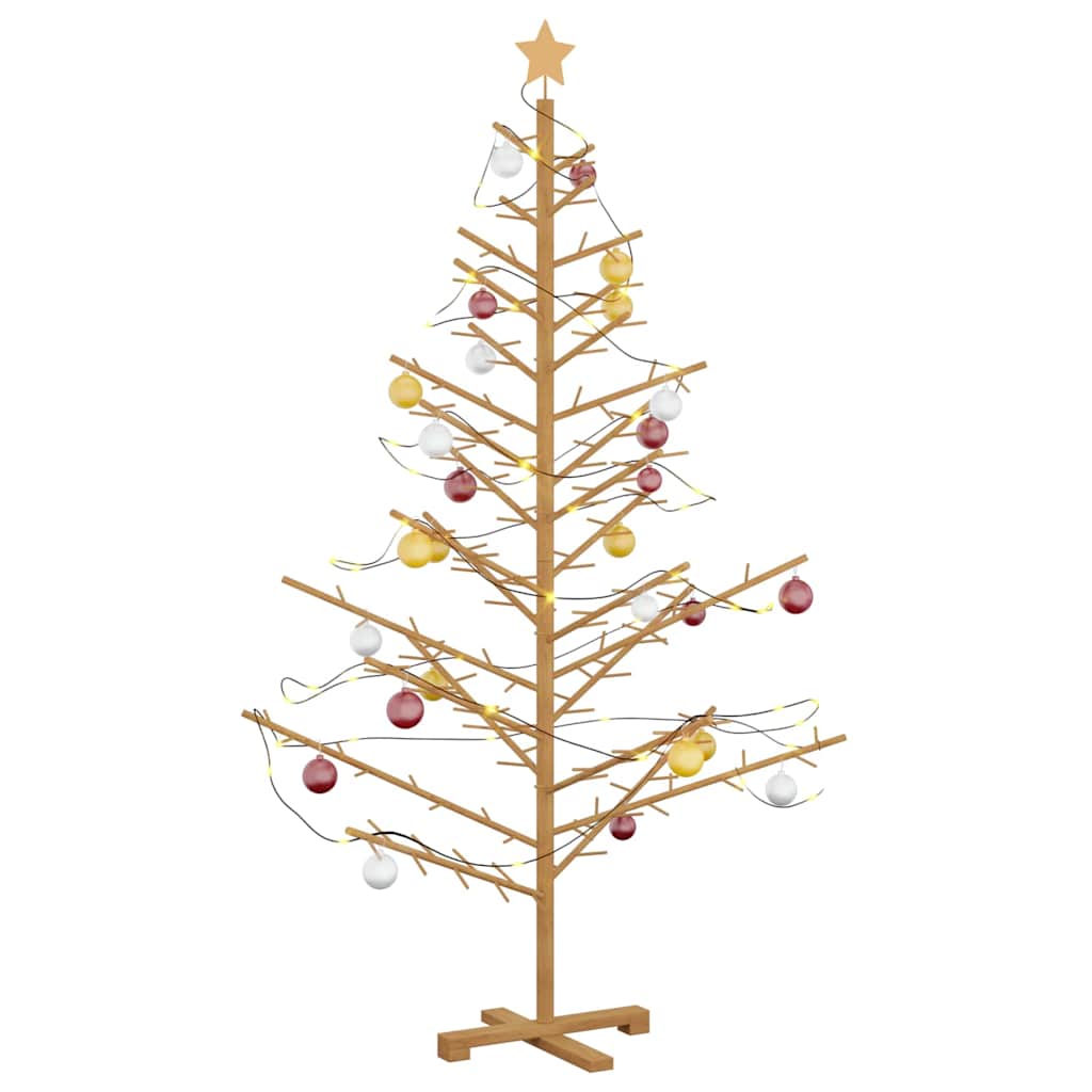 vidaXL Holz Weihnachtsbaum mit Ständer Braun 180 cm Massivholz Kiefer