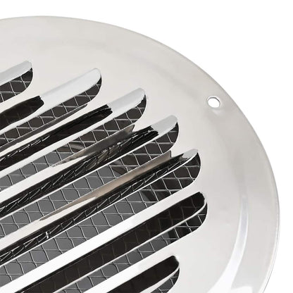 Lüftungsgitter 4 pcs Silber 100 mm Edelstahl