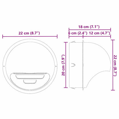 Lüftungsgitter 8 pcs Silber 200 mm Edelstahl