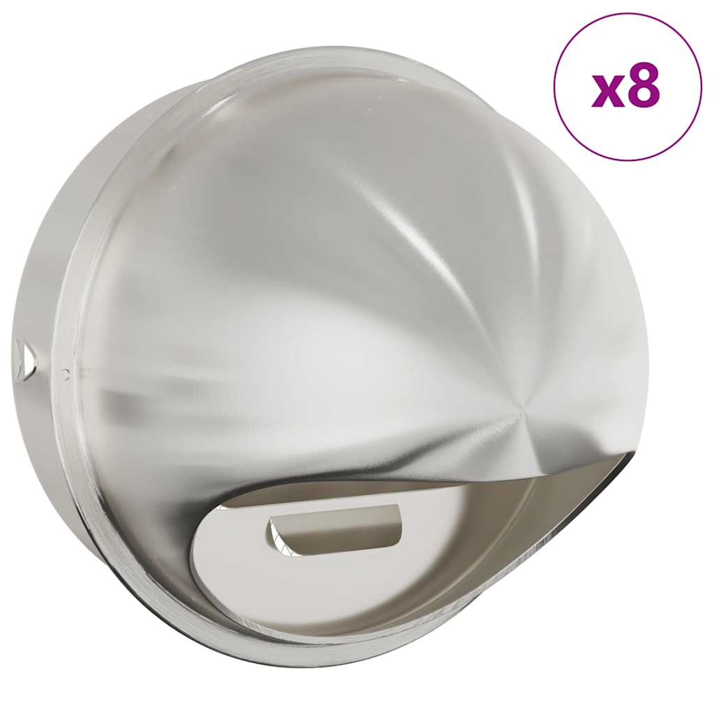 Lüftungsgitter 8 pcs Silber 200 mm Edelstahl