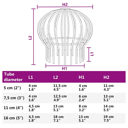 Dachrinnenblattschutz 2 pcs Silber 50 mm Edelstahl