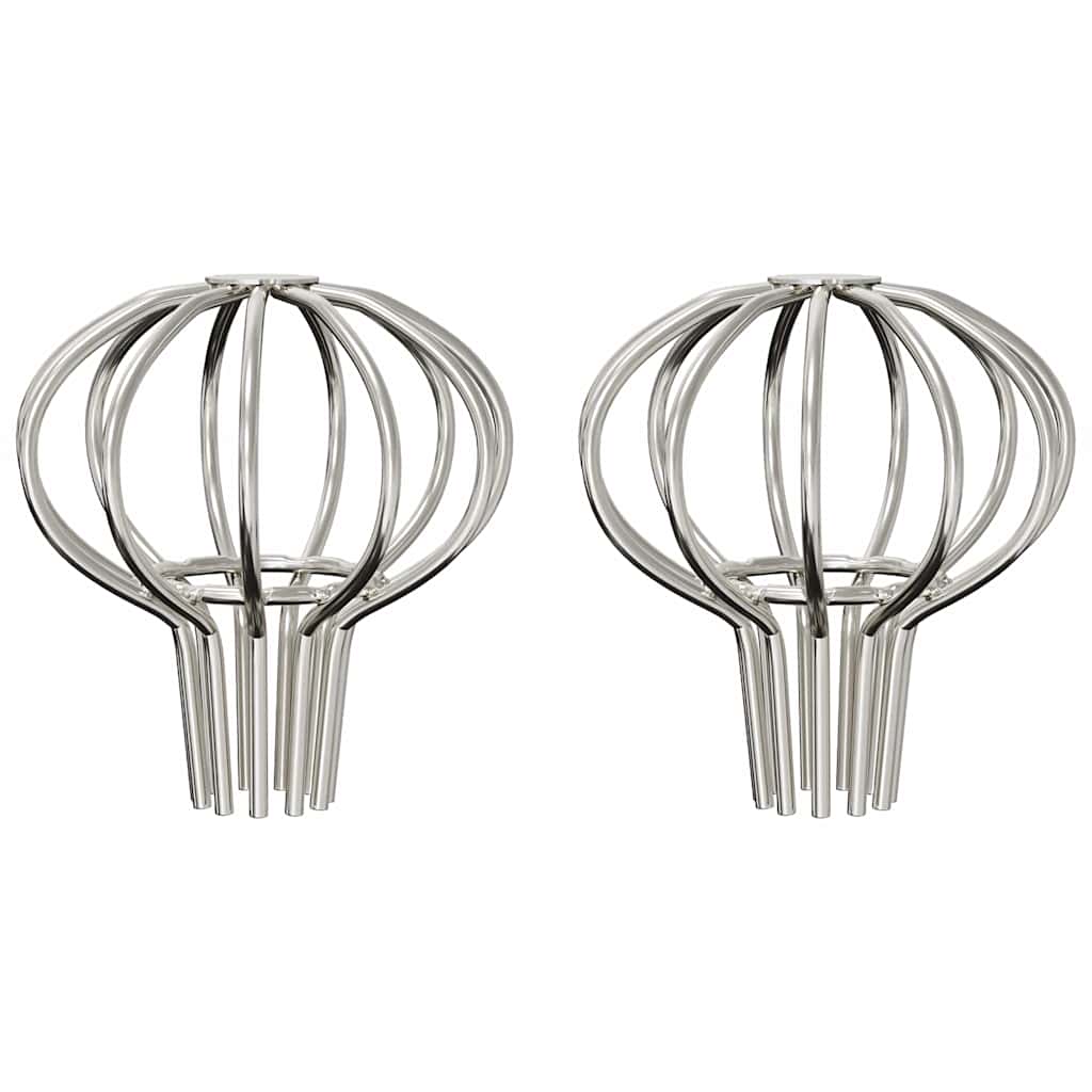 Dachrinnenblattschutz 2 pcs Silber 50 mm Edelstahl