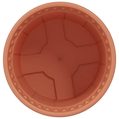 Runder Blumentopf 6 pcs Ziegelrot Ø 15 x 12 cm Kunststoff