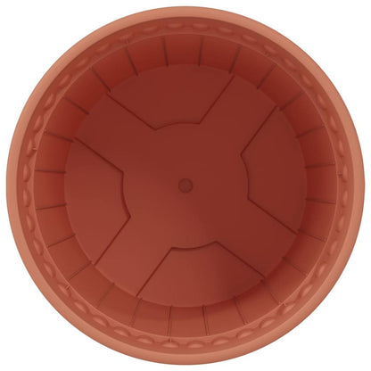 vidaXL Runder Blumentopf 6 pcs Ziegelrot Ø 19 x 16 cm Kunststoff