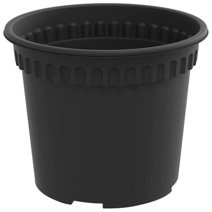 vidaXL Runder Blumentopf 6 pcs Schwarz Ø 12,5 x 10 cm Kunststoff