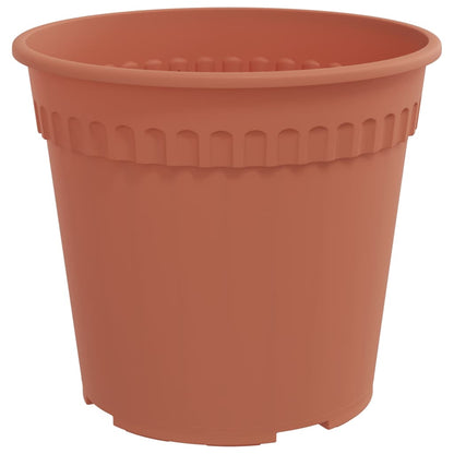 vidaXL Runder Blumentopf 24 pcs Ziegelrot Ø 19 x 16 cm Kunststoff