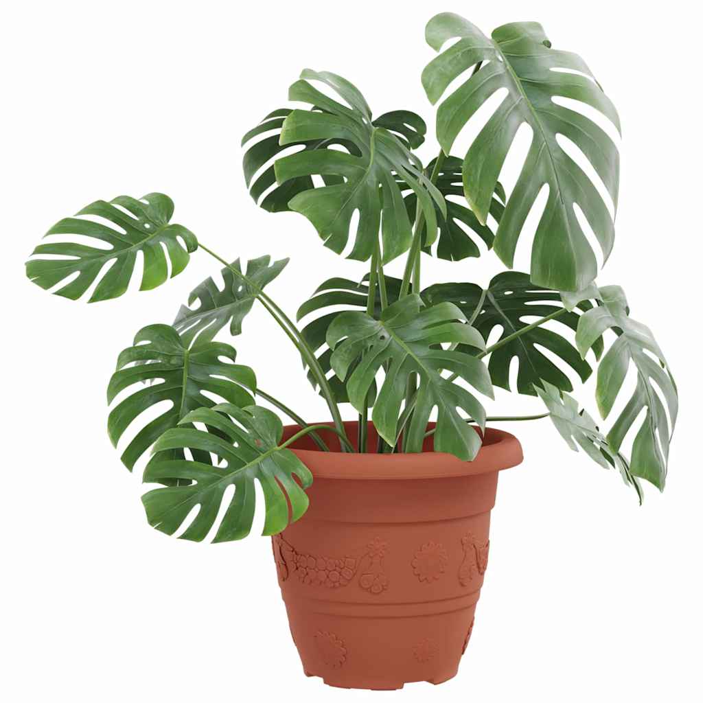vidaXL Runder Blumentopf 6 pcs Ziegelrot Ø 26 x 21,5 cm Kunststoff