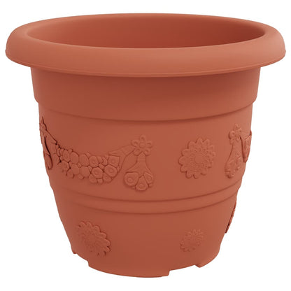 vidaXL Runder Blumentopf 6 pcs Ziegelrot Ø 26 x 21,5 cm Kunststoff