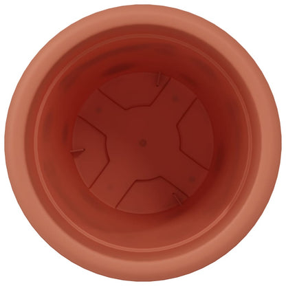 vidaXL Runder Blumentopf 24 pcs Ziegelrot Ø 26 x 21,5 cm Kunststoff