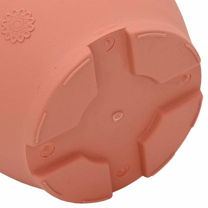 vidaXL Runder Blumentopf 24 pcs Ziegelrot Ø 26 x 21,5 cm Kunststoff