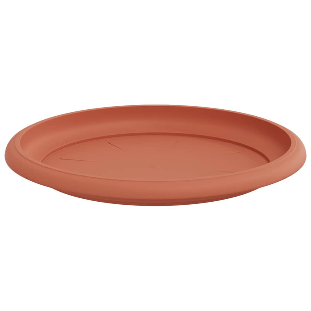 vidaXL Runde Blumenplatte 6 pcs Ziegelrot Ø 19 x 2 cm Kunststoff