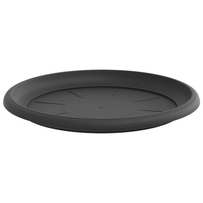 vidaXL Runde Blumenplatte 6 pcs Schwarz Ø 14 x 2 cm Kunststoff